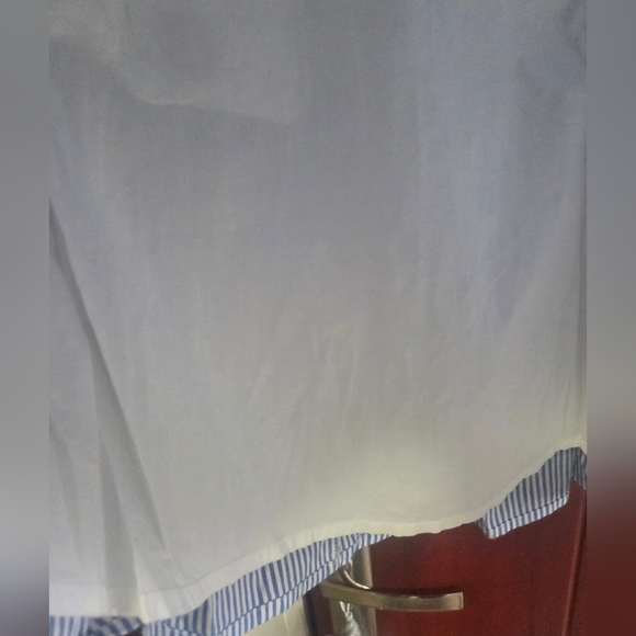 JCrew Striped stretch cotton poplin tiered dress, Sz 6 - Picture 5 of 6